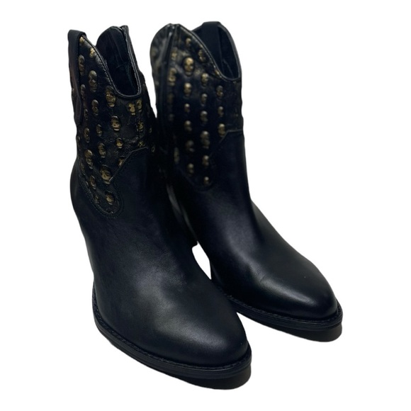 NWOT Modern Vice Women’s Scully Black Leather Ankle Boots - Picture 3 of 13